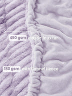 Purple Cinched Faux Fur Blanket