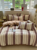 Rhythm Stripe Brushed Cotton Duvet Cover Set original reference image 9