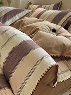 Rhythm Stripe Brushed Cotton Duvet Cover Set original reference image 16