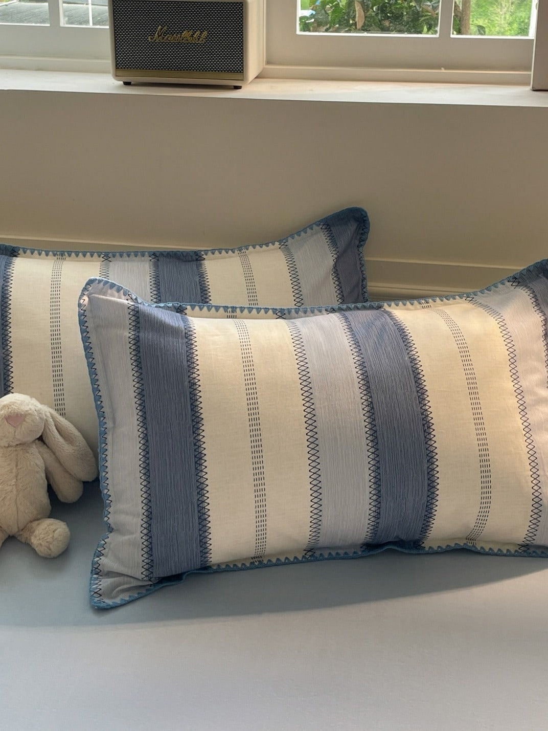 Rhythm Stripe Brushed Cotton Duvet Cover Set original reference image 17