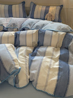Rhythm Stripe Brushed Cotton Duvet Cover Set original reference image 21
