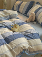 Rhythm Stripe Brushed Cotton Duvet Cover Set original reference image 23