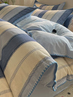 Rhythm Stripe Brushed Cotton Duvet Cover Set original reference image 24