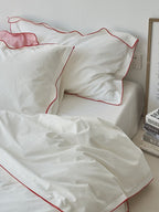 Rivelle Contrast-Trim Washed Cotton Duvet Cover original reference image 5
