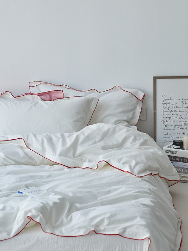 Rivelle Contrast-Trim Washed Cotton Duvet Cover original reference image 8