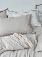 Rivelle Contrast-Trim Washed Cotton Duvet Cover original reference image 9