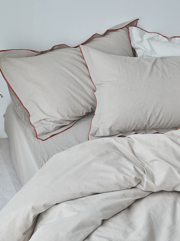 Rivelle Contrast-Trim Washed Cotton Duvet Cover original reference image 10