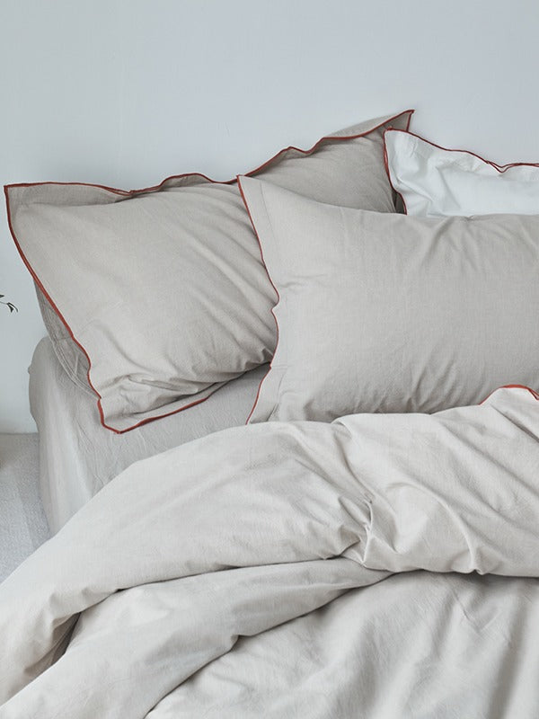 Rivelle Contrast-Trim Washed Cotton Duvet Cover original reference image 12