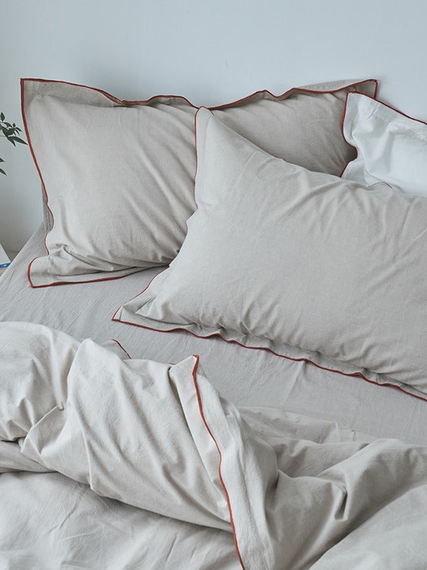 Rivelle Contrast-Trim Washed Cotton Duvet Cover original reference image 15