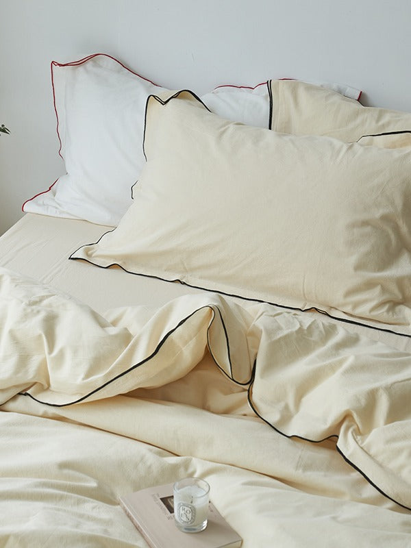 Rivelle Contrast-Trim Washed Cotton Duvet Cover original reference image 19