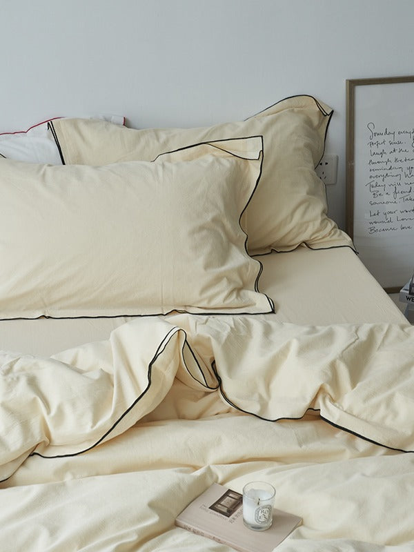 Rivelle Contrast-Trim Washed Cotton Duvet Cover original reference image 20
