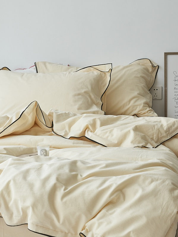 Rivelle Contrast-Trim Washed Cotton Duvet Cover original reference image 22