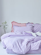 Rivelle Contrast-Trim Washed Cotton Duvet Cover original reference image 25