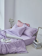 Rivelle Contrast-Trim Washed Cotton Duvet Cover original reference image 26