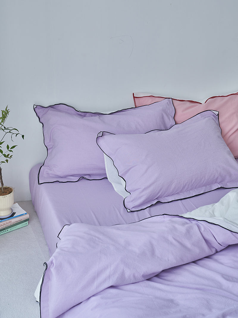 Rivelle Contrast-Trim Washed Cotton Duvet Cover original reference image 28