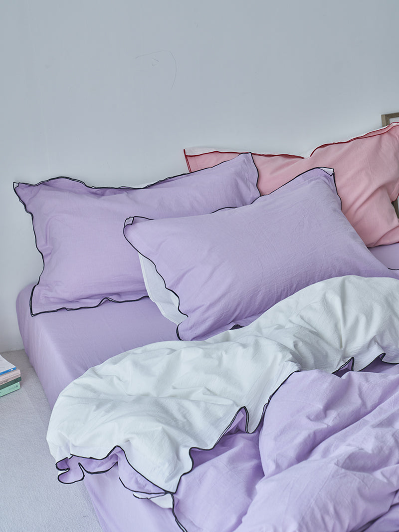Rivelle Contrast-Trim Washed Cotton Duvet Cover original reference image 29