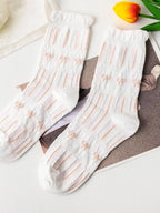 Ruffle Pink Bow Socks 5-pack