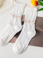 Ruffle Pink Bow Socks 5-pack