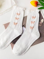 Ruffle Pink Bow Socks 5-pack