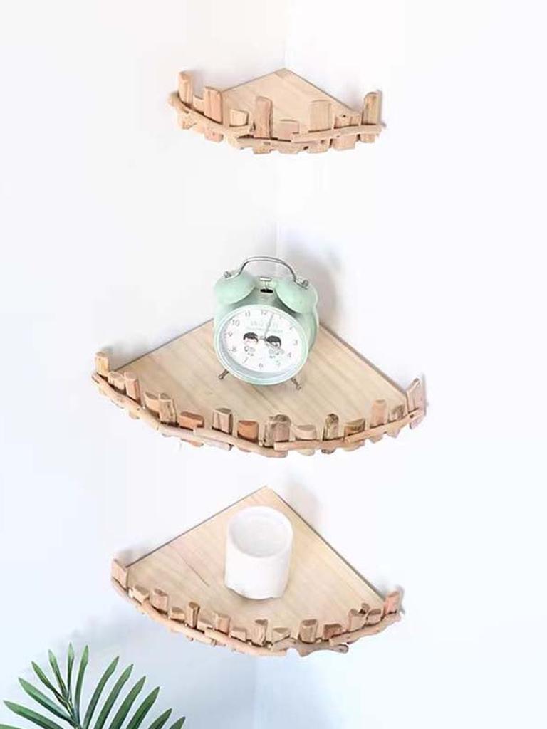 Rustic Style Wood Floating Shelf