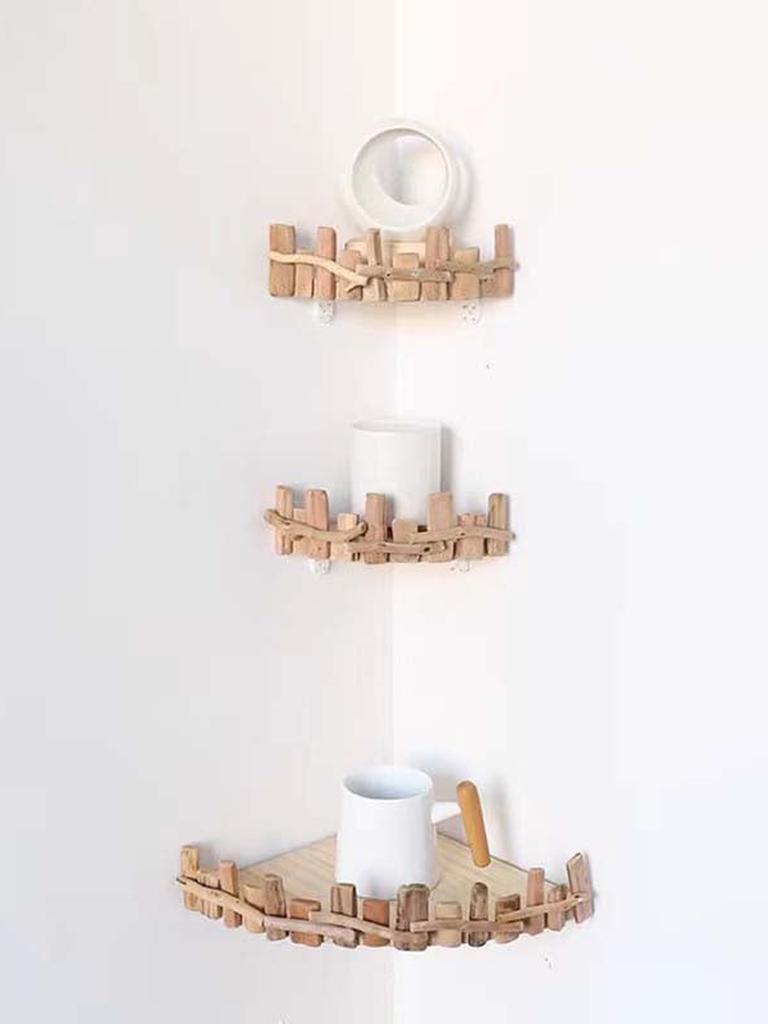 Rustic Style Wood Floating Shelf