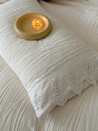 Sculpted Leaf Plush Duvet Cover Set original reference image 5