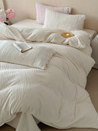 Sculpted Leaf Plush Duvet Cover Set original reference image 7