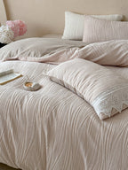 Sculpted Leaf Plush Duvet Cover Set original reference image 12