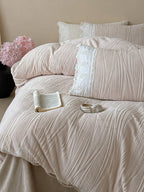 Sculpted Leaf Plush Duvet Cover Set original reference image 16