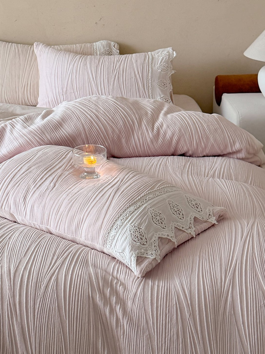 Sculpted Leaf Plush Duvet Cover Set original reference image 22