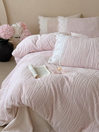 Sculpted Leaf Plush Duvet Cover Set original reference image 24