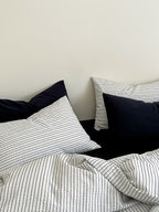 Seabrook Stripe Seersucker Cotton Duvet Cover original reference image 2