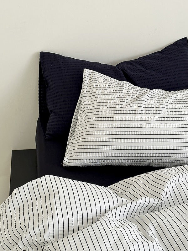 Seabrook Stripe Seersucker Cotton Duvet Cover original reference image 7