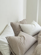 Seabrook Stripe Seersucker Cotton Duvet Cover original reference image 9