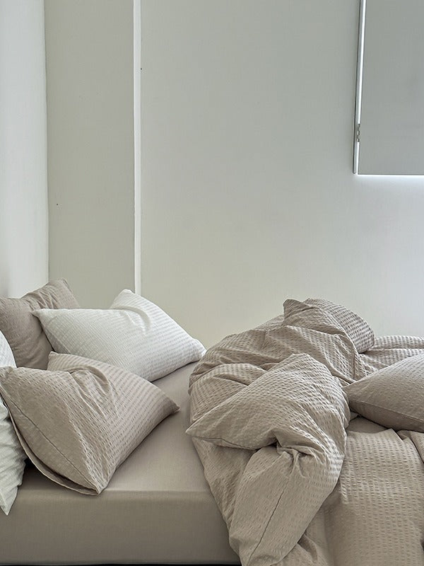 Seabrook Stripe Seersucker Cotton Duvet Cover original reference image 13