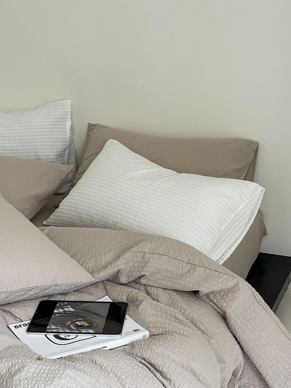 Seabrook Stripe Seersucker Cotton Duvet Cover original reference image 14