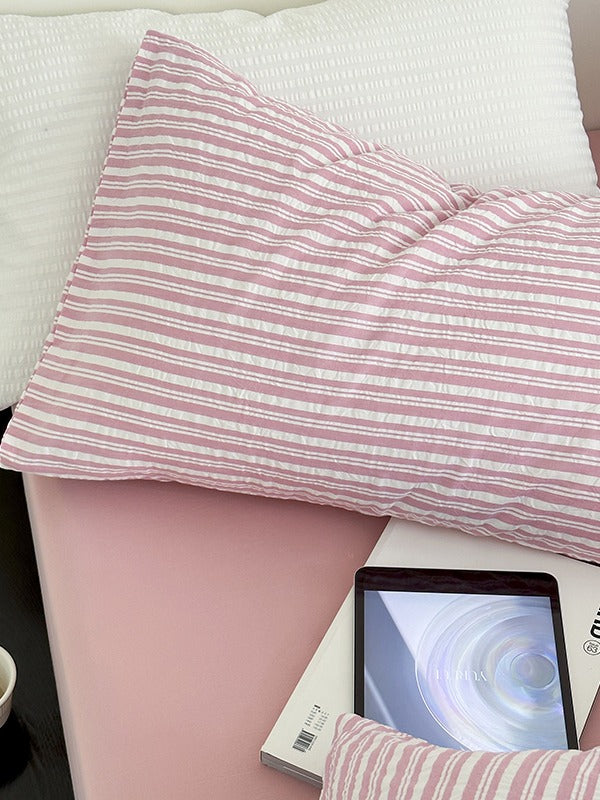 Seabrook Stripe Seersucker Cotton Duvet Cover original reference image 17