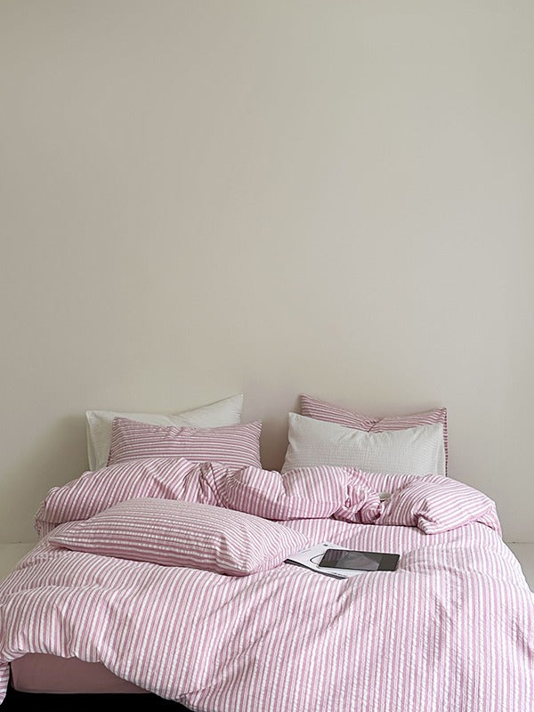 Seabrook Stripe Seersucker Cotton Duvet Cover original reference image 24