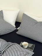 Seabrook Stripe Seersucker Cotton Duvet Cover original reference image 26