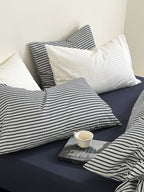 Seabrook Stripe Seersucker Cotton Duvet Cover original reference image 30