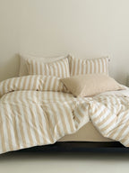 Seoul Stripe Cotton Seersucker Duvet Cover original reference image 1