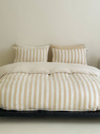 Seoul Stripe Cotton Seersucker Duvet Cover original reference image 3