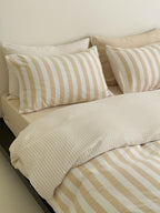 Seoul Stripe Cotton Seersucker Duvet Cover original reference image 4