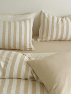 Seoul Stripe Cotton Seersucker Duvet Cover original reference image 5