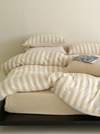 Seoul Stripe Cotton Seersucker Duvet Cover original reference image 6