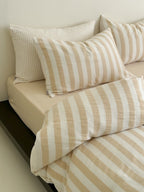 Seoul Stripe Cotton Seersucker Duvet Cover original reference image 7