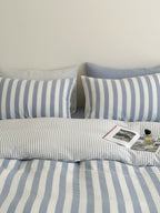 Seoul Stripe Cotton Seersucker Duvet Cover original reference image 12