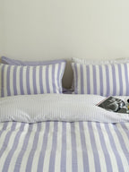 Seoul Stripe Cotton Seersucker Duvet Cover original reference image 17