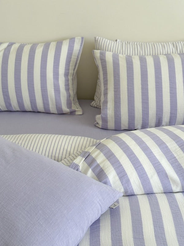 Seoul Stripe Cotton Seersucker Duvet Cover original reference image 20