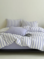 Seoul Stripe Cotton Seersucker Duvet Cover original reference image 22